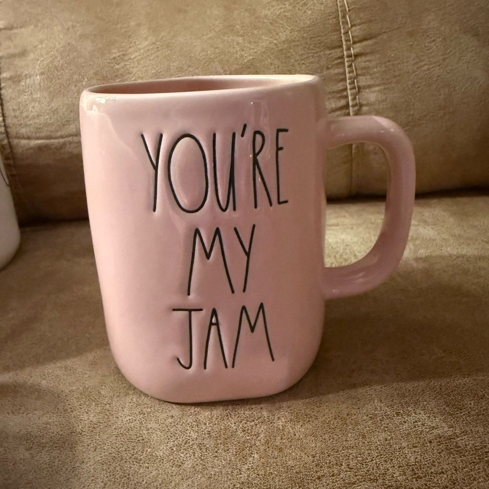 Rae Dunn You're My Jam Mug Jelly Jar Front Back Farmhouse Pottery Coffee Cup EUC